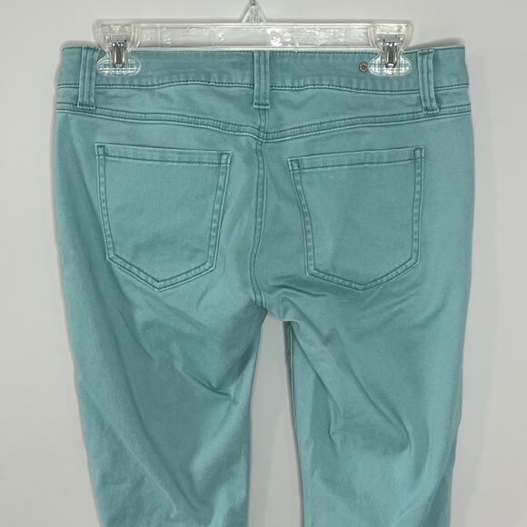 CAbi Skinny Leg Jeans Pants Solid Robins Egg Size 4 - Picture 11 of 14